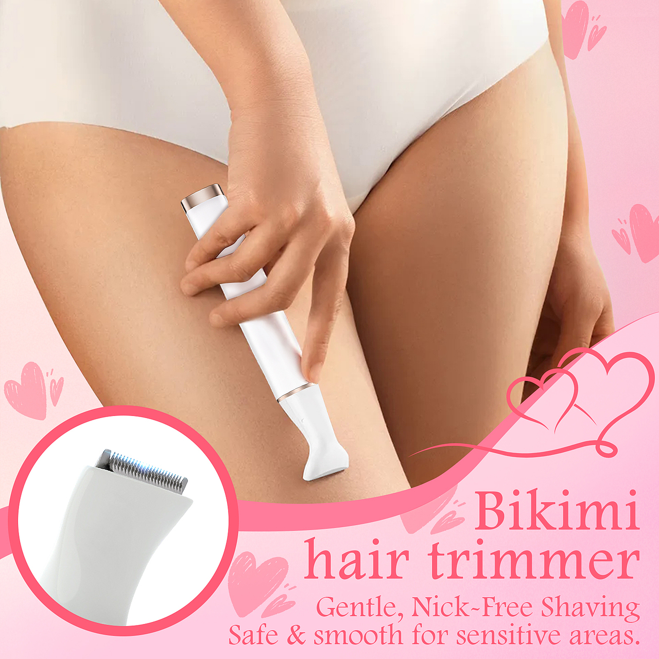 亚马逊电子剃毛器产品建模渲染主图A+品牌故事页设计