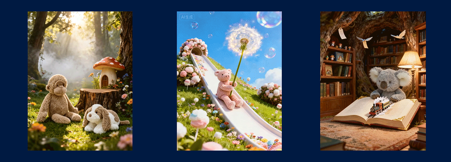 AIGC毛绒玩具合集|电商动画视频短片