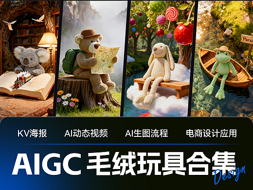 AIGC毛绒玩具合集|电商动画视频短片
