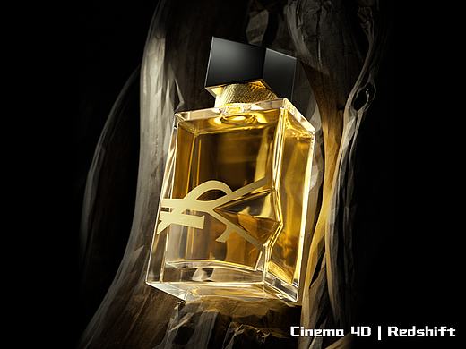 c4d建模渲染;圣罗兰自由之水