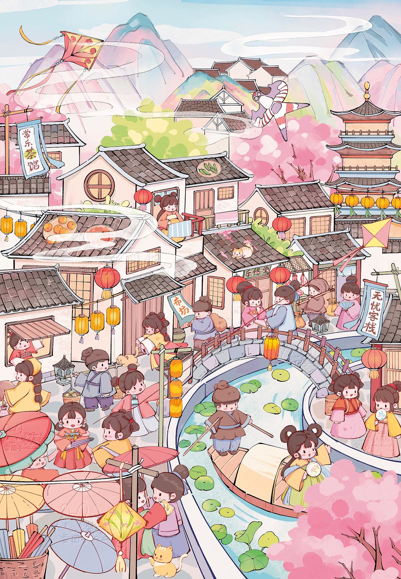 2025插画年中总结 | 国风造景插画合集