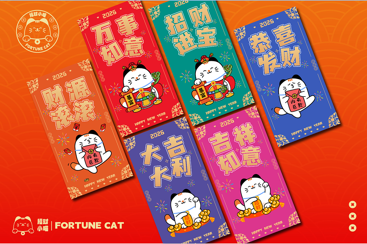 招财小喵IP设计（图ZMzk4NTI3ODQw） - IP形象 - 站酷设计师圆梦0702原创素材 - 站酷ZCOOL