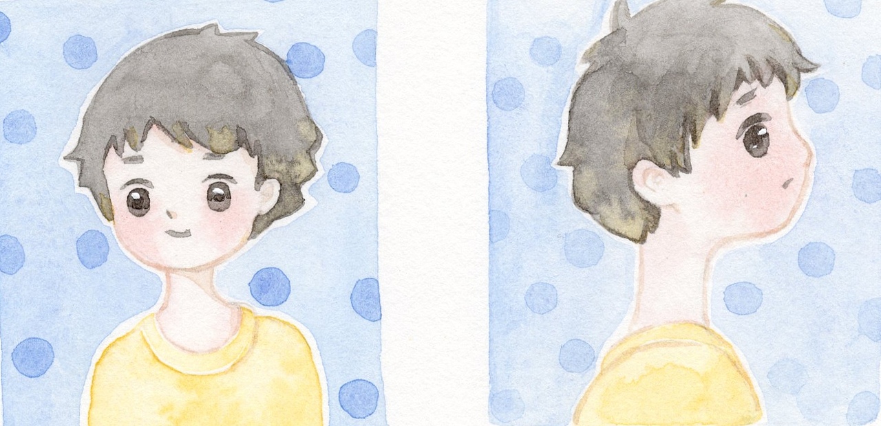 向日葵小男孩封面插画