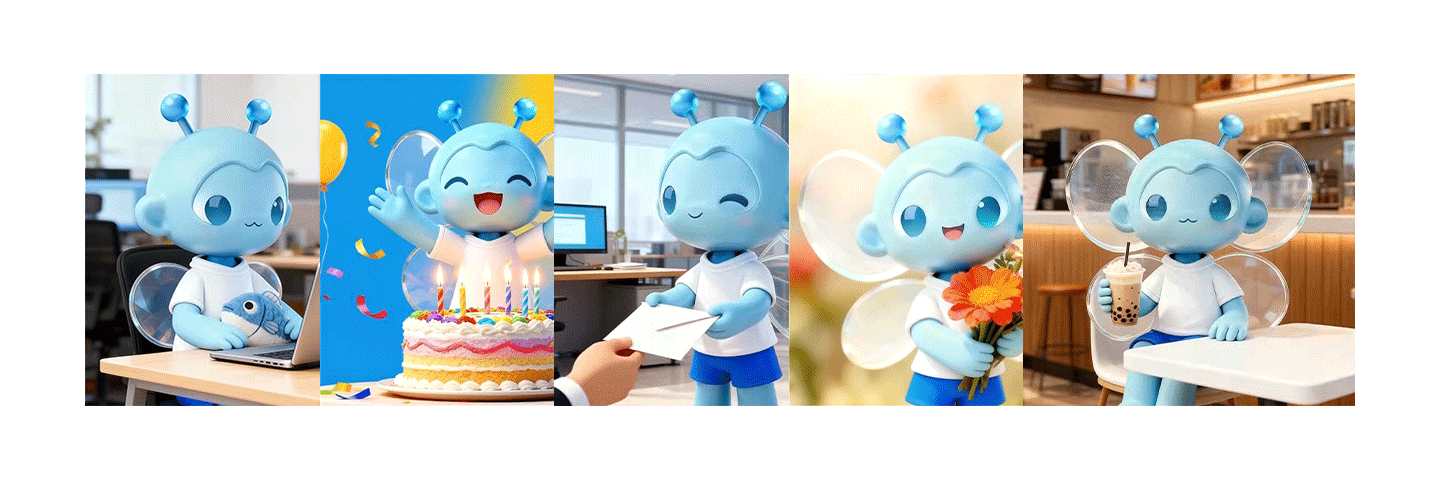 【IP形象&表情包】互联网行业IP形象-蝴蝶效应_小梦