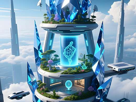 未来生态枢纽:水晶塔商业新纪元
