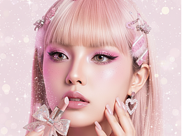 AI粉色系偶像短片