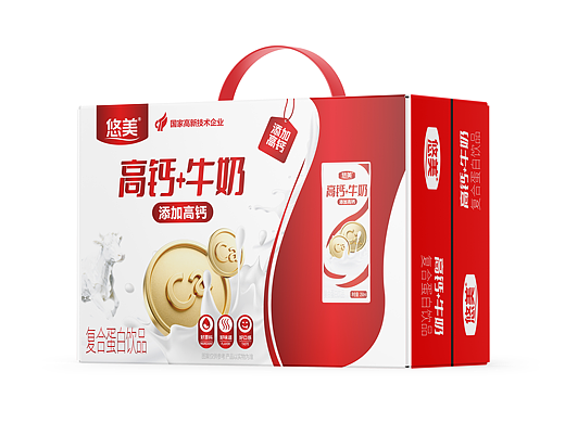 悠美中老年牛奶系列包装设计(来自草木青包装设计)
