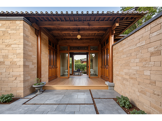 AI创意设计105-中式民宿