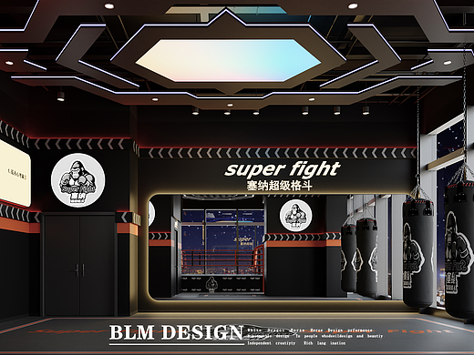 拳击馆效果图设计案例