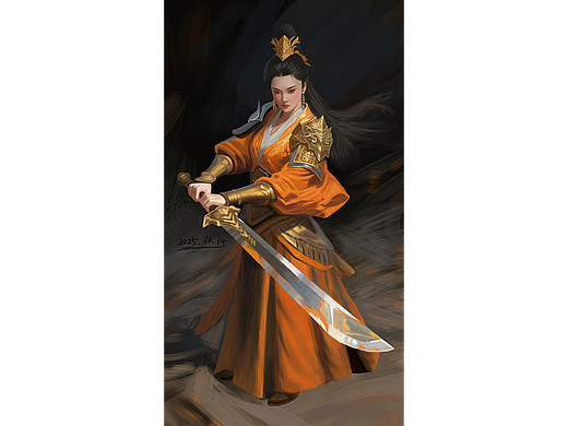 畫了古風(fēng)女將軍