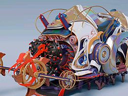 蒸汽朋克蟲型鉆地機(jī)