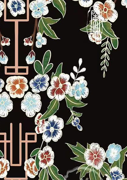 婚纱图案设计 女装图案设计 香云纱印花设计（图ZMzk4NjE5ODEy） - 休闲/流行服饰 - 站酷设计师子凡520706原创素材 - 站酷ZCOOL