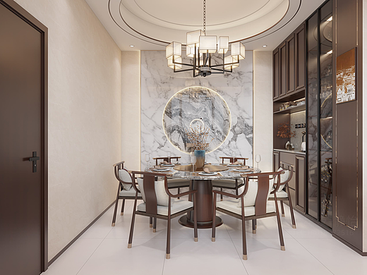 新中式客餐厅效果案例