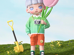 卡通人物场景建模渲染