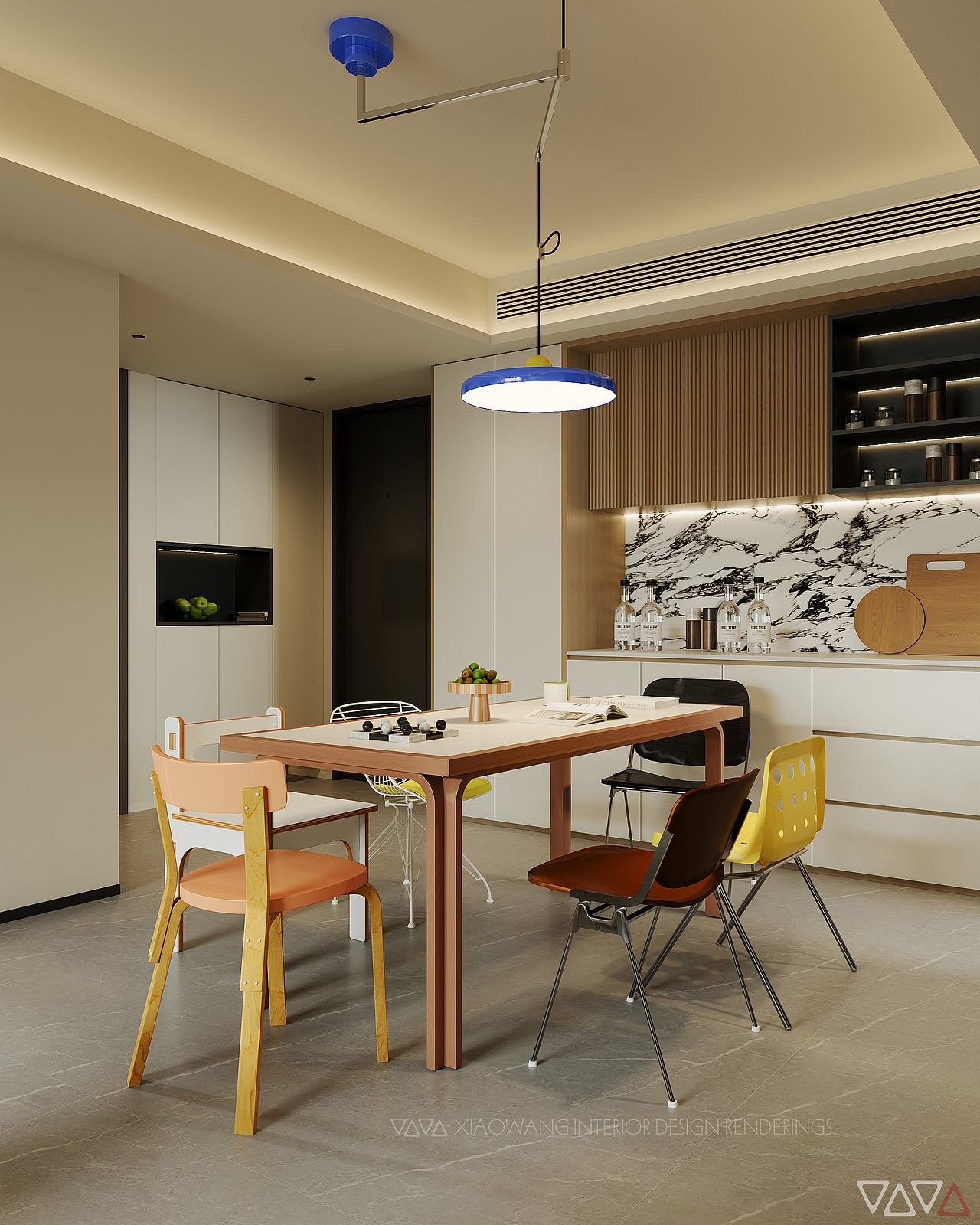 混搭风 客餐厅效果图（图ZMzk4NjMwMjUy） - 家装设计 - 站酷设计师地平线室内效果图原创素材 - 站酷ZCOOL