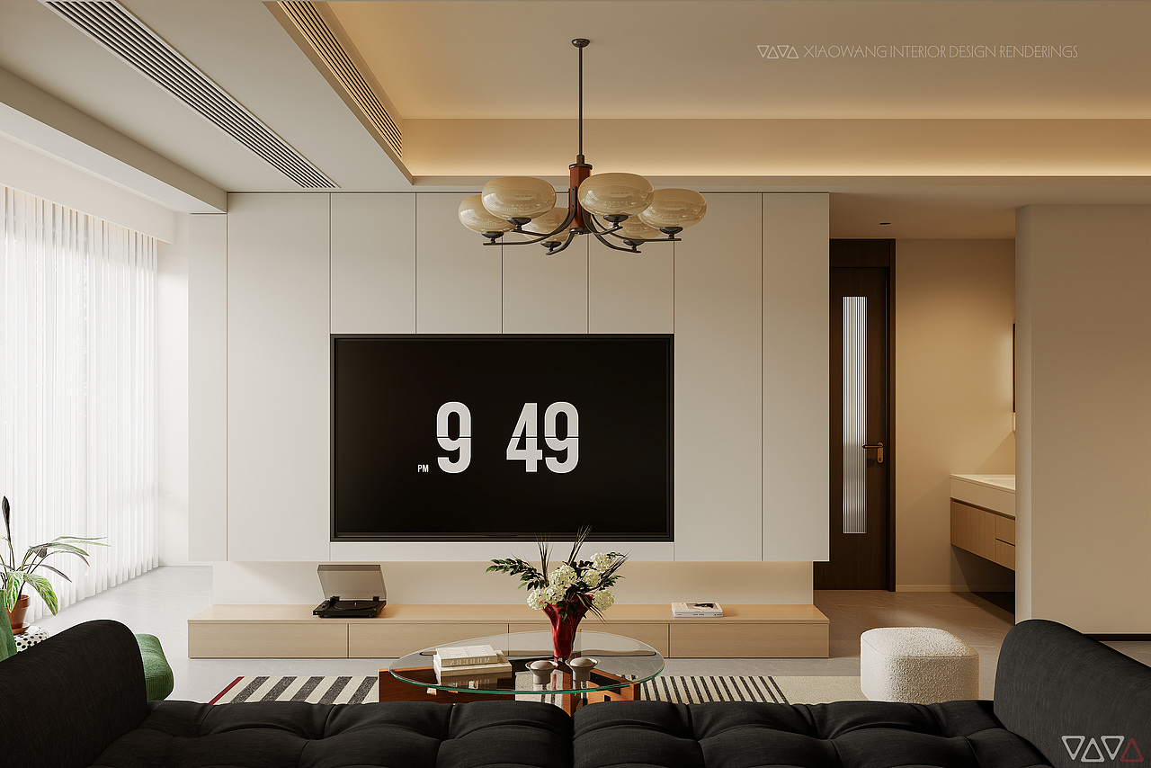 混搭风 客餐厅效果图（图ZMzk4NjMwMjYw） - 家装设计 - 站酷设计师地平线室内效果图原创素材 - 站酷ZCOOL