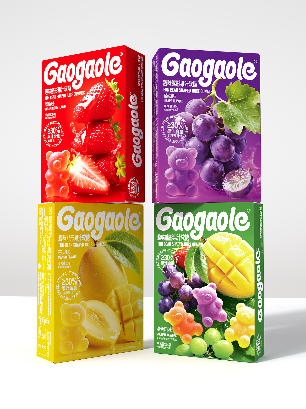 原创设计｜Gaogaole 趣味熊型果汁软糖