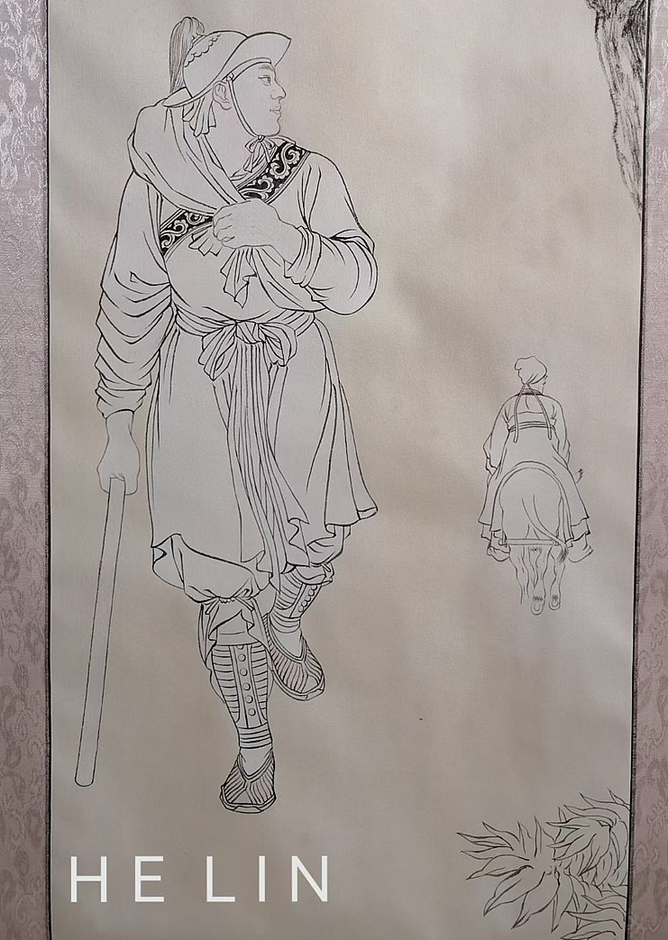 繪"劉繼卣"大師的—武松趕路圖（圖ZMzk4NjQwMDU2） - 繪畫 - 站酷設(shè)計師helin黑白俗雅原創(chuàng)素材 - 站酷ZCOOL