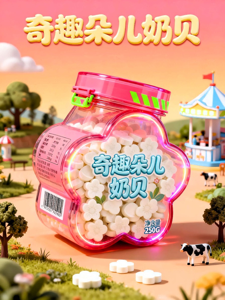 奇趣朵儿婴幼儿品牌产品设计/包装设计/AIGC设计/海报（图ZMzk4NjQ1NTI0） - AI作品 - 站酷设计师风中的玫瑰耶原创素材 - 站酷ZCOOL