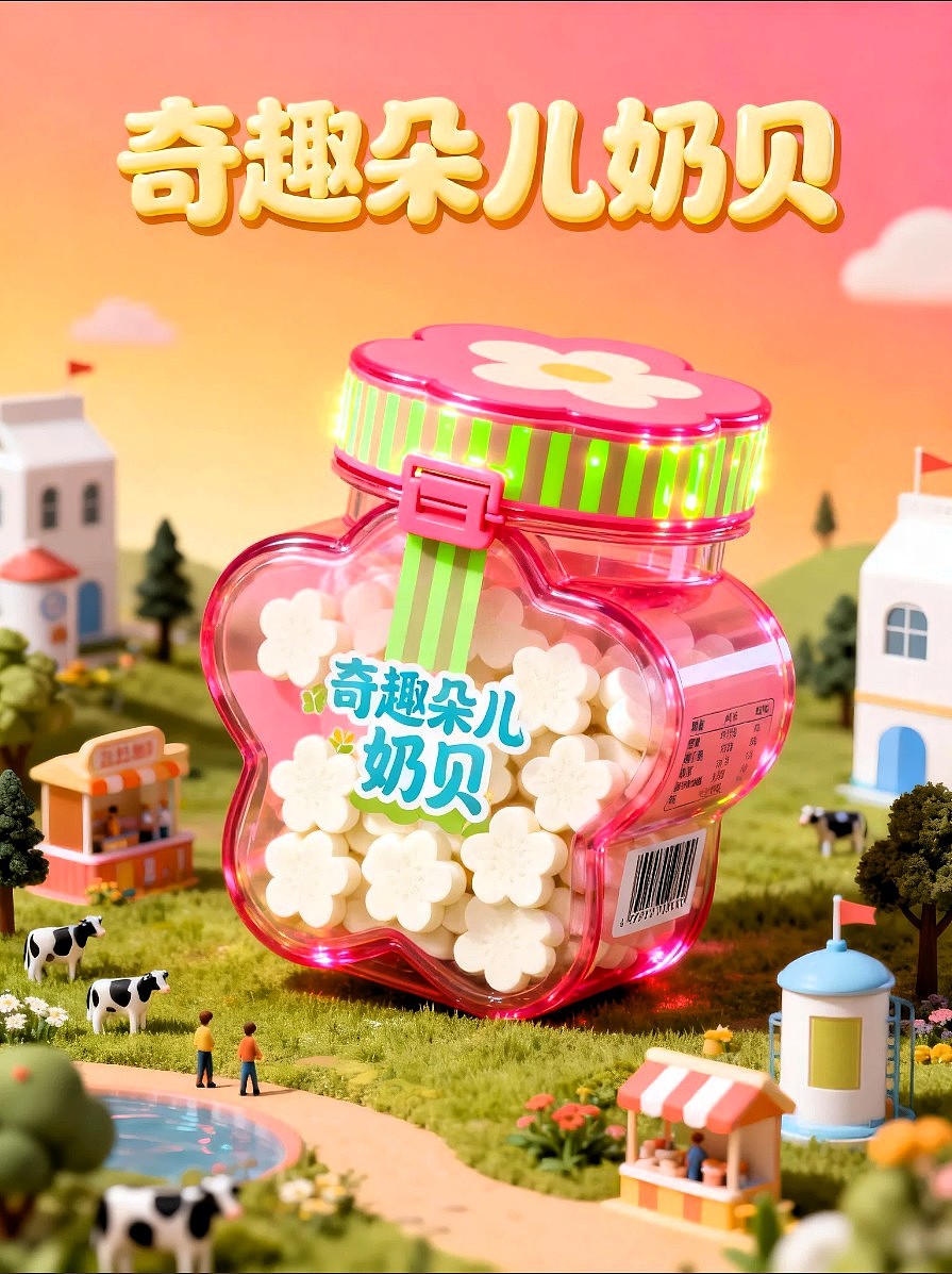 奇趣朵儿婴幼儿品牌产品设计/包装设计/AIGC设计/海报（图ZMzk4NjQ1NTI4） - AI作品 - 站酷设计师风中的玫瑰耶原创素材 - 站酷ZCOOL