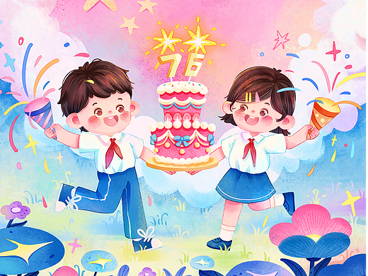 温暖的儿童插画