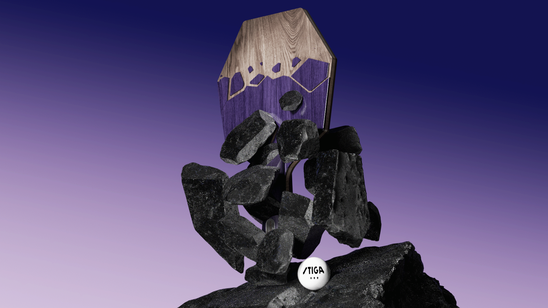 乒乓球拍 | 纯三维动画演绎