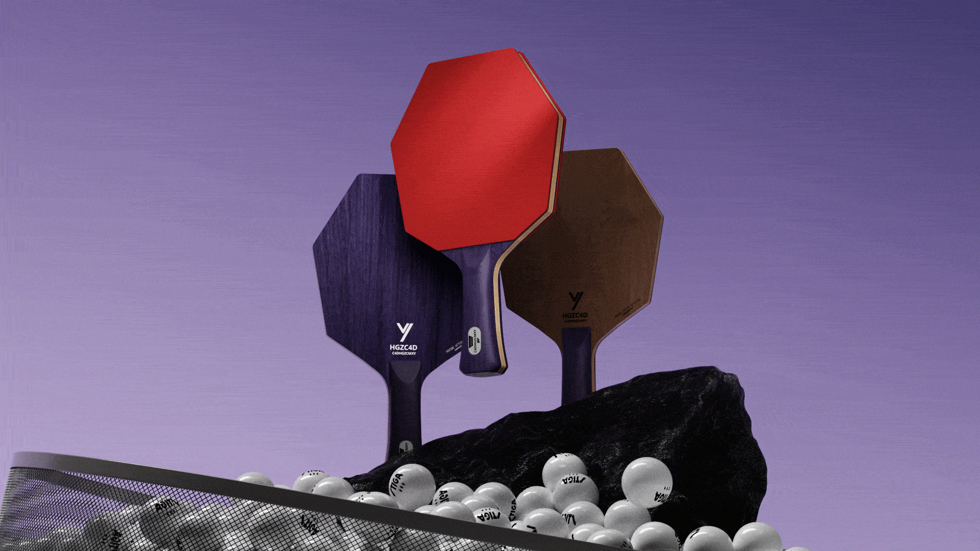 乒乓球拍 | 纯三维动画演绎
