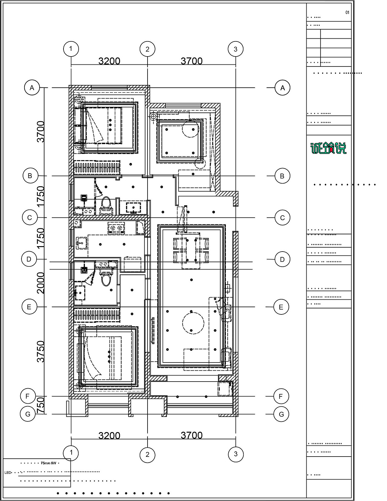 家装160m2空间CAD设计方案彩平图｜天津室内培训（图ZMzk4NjYxNjQw） - 家装设计 - 站酷设计师天津室内设计培训原创素材 - 站酷ZCOOL