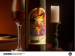 在想创意|橘猫红酒包装设计