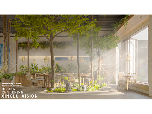 星路视觉丨简约森系餐厅2