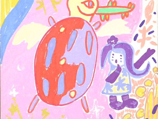 直觉绘画“会飞的鸟嘴龟🐢”