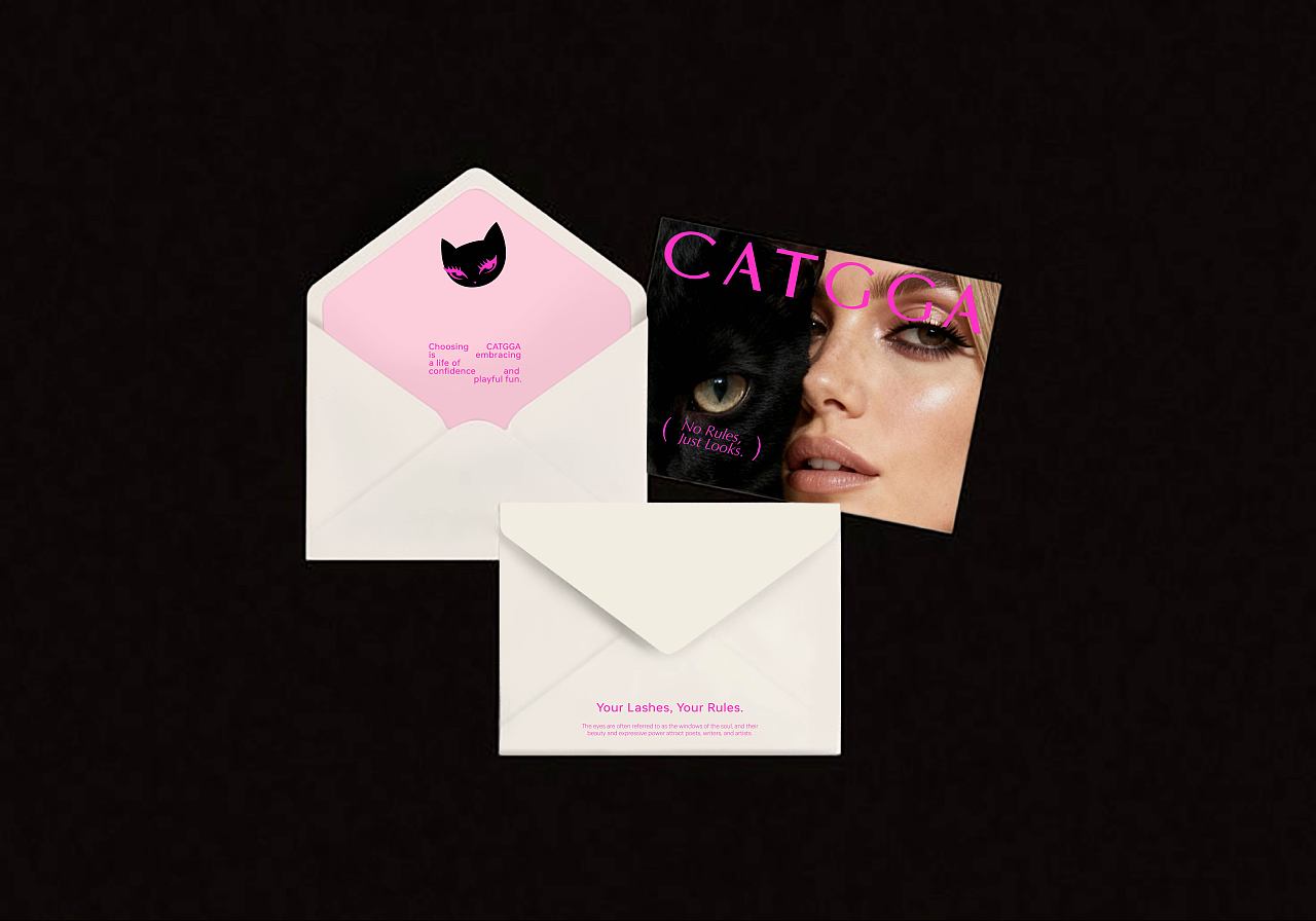 用猫作为超级符号的睫毛品牌设计