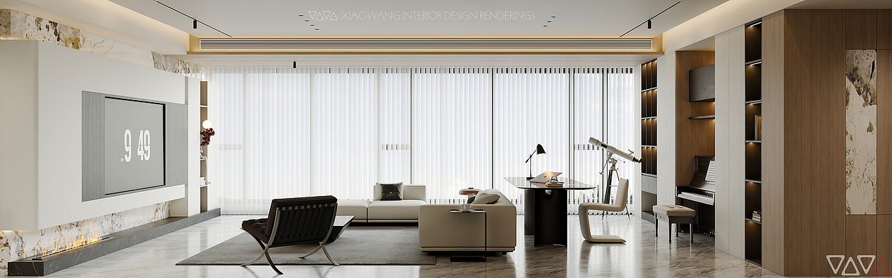 现代 意式客餐厅效果图（图ZMzk4NjgyNzA0） - 家装设计 - 站酷设计师地平线室内效果图原创素材 - 站酷ZCOOL