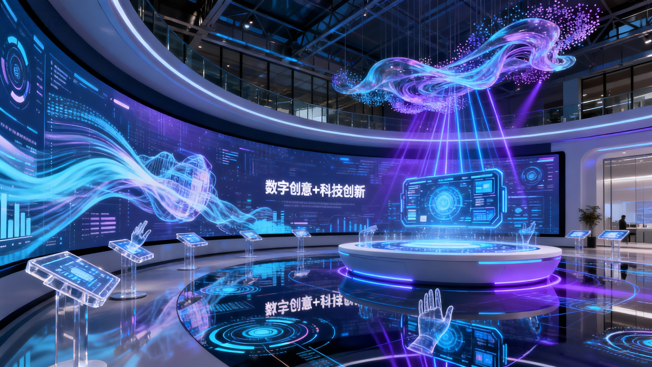 数字全球化下，科技企业展览展厅公司哪家好？2025年（图ZMTUyNzU3MDA=） - 观点 - 站酷设计师华创商业创意原创素材 - 站酷ZCOOL