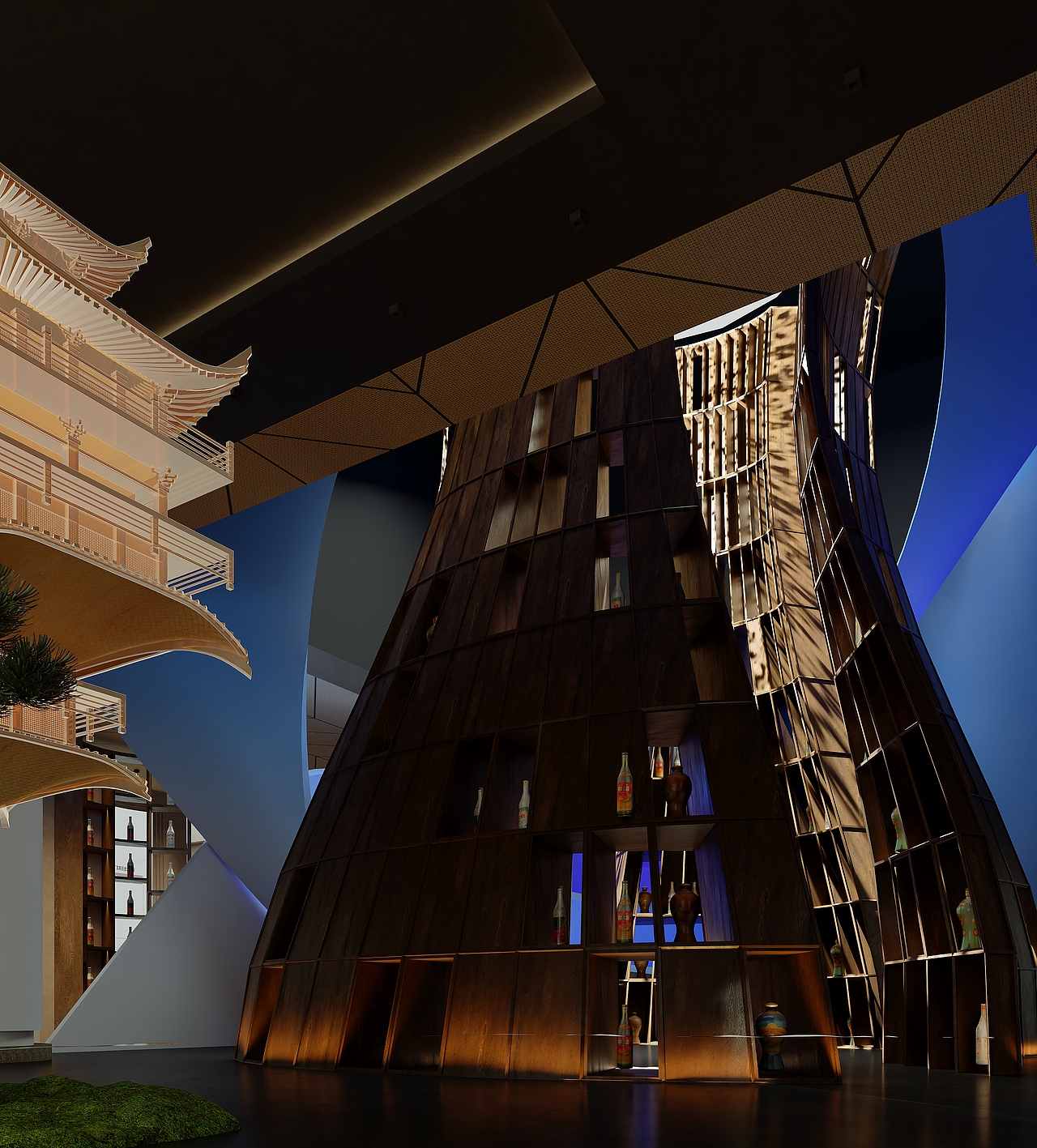 表现展厅（洋河集团）（图ZMzk4Njg1NzEy） - 家装设计 - 站酷设计师一纸空文原创素材 - 站酷ZCOOL