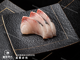 竹荚鱼刺身拍摄