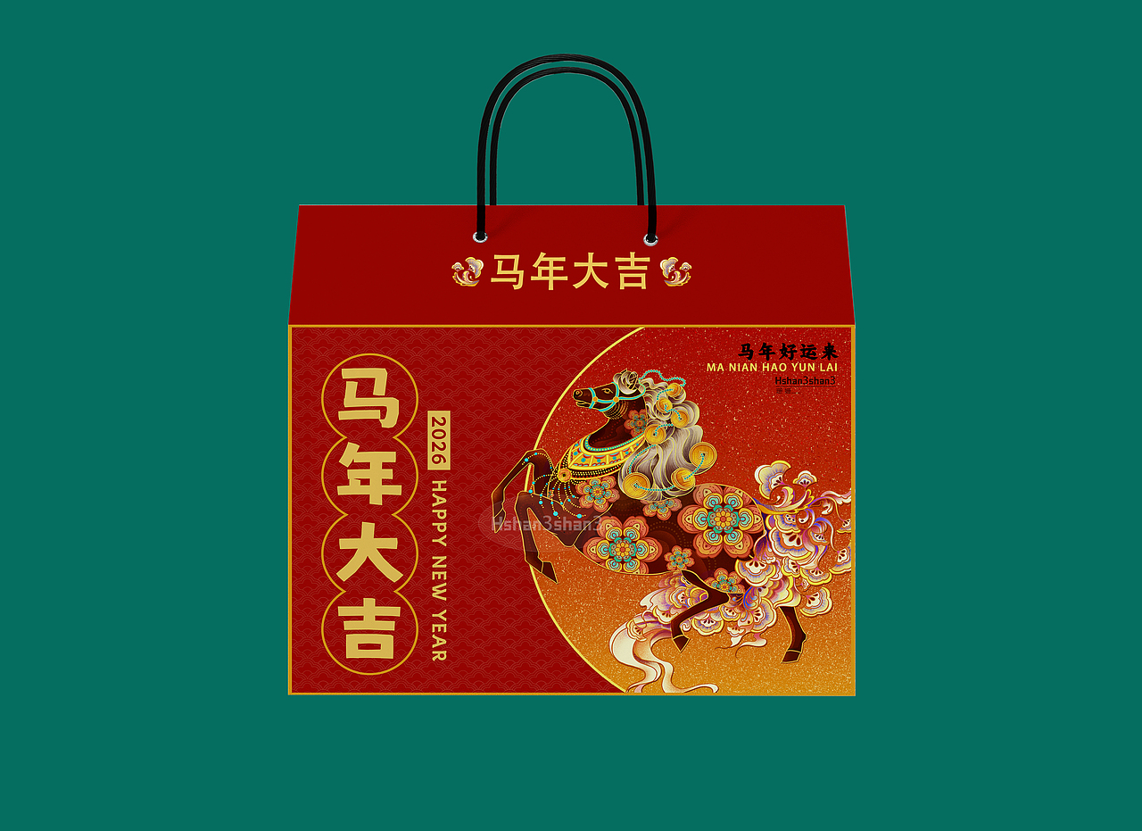 马年新年插画/花开富贵，马上有钱（图ZMzk4NzExMTA4） - 商业插画 - 站酷设计师珊姗SHAN原创素材 - 站酷ZCOOL