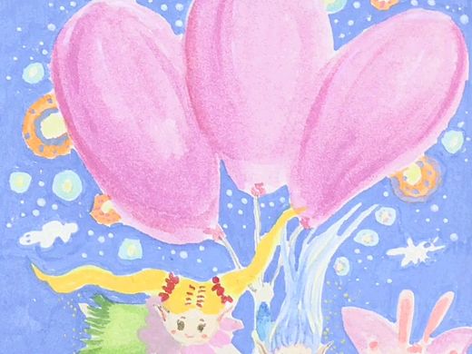 儿童画疗愈“气球🎈小孩”