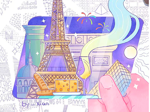品牌插画系列二 巴黎