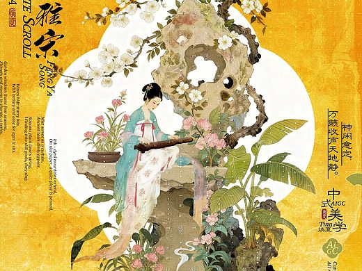 海报设计｜中式十雅之抚琴