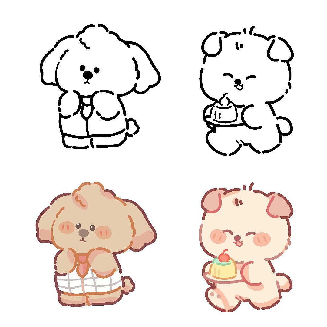 拟人化描摹-动物