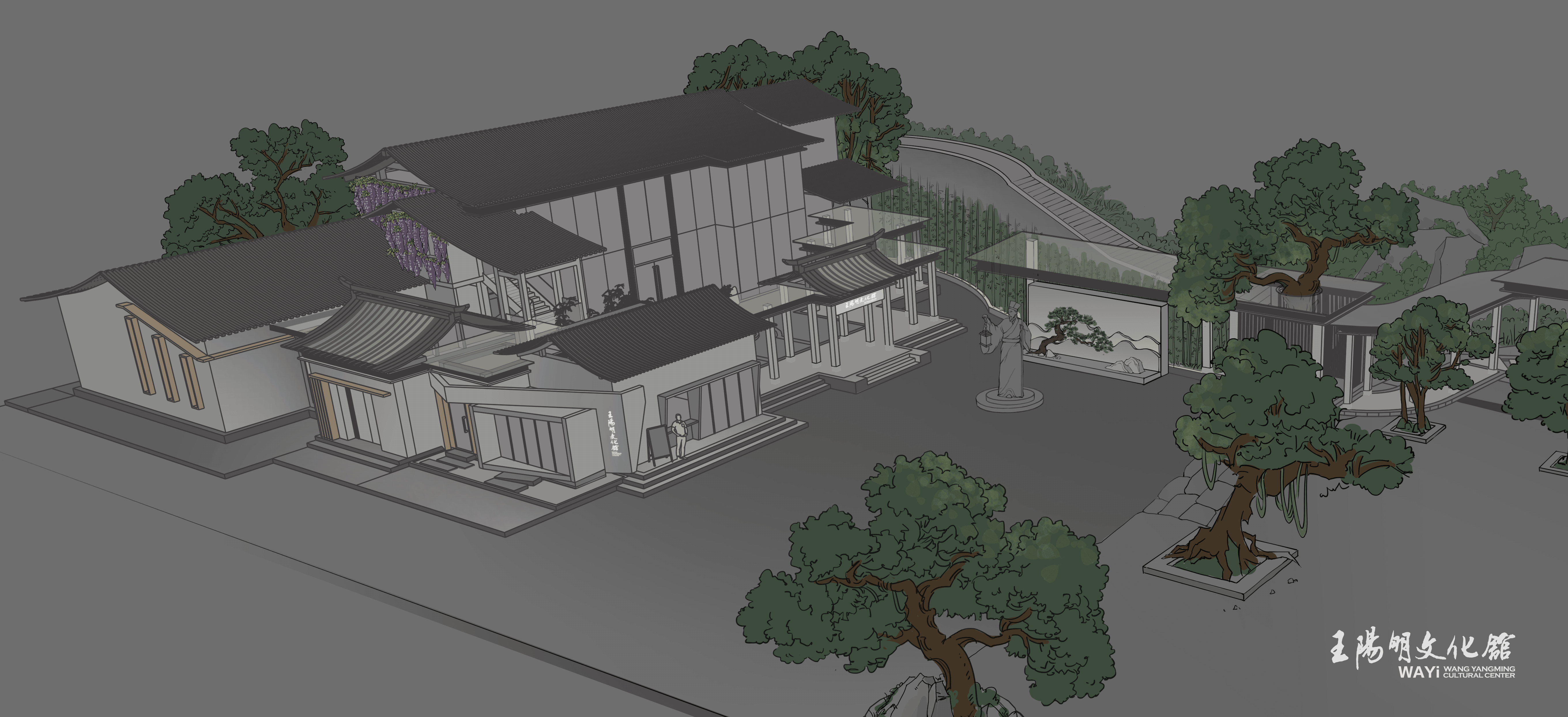 王阳明广场点灯效果