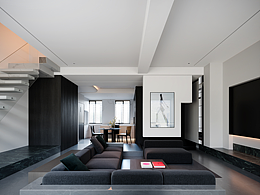 黑白灰现代客餐厅案例