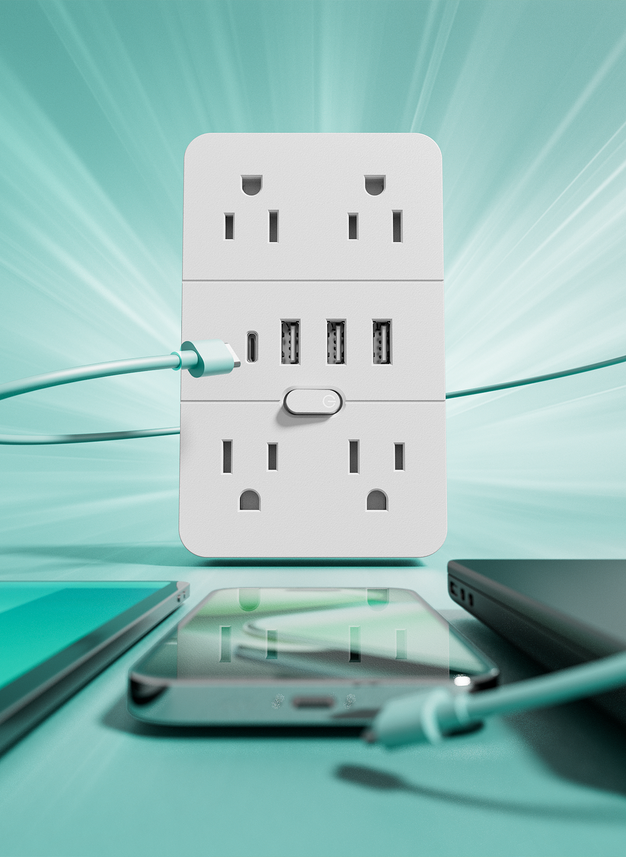 这种色调您喜欢吗插座渲染也能有蒂芙尼绿