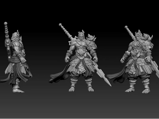 游戏人物雕刻建模