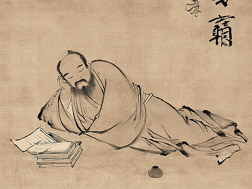 新国风(2)AI仿古画 主题:躺