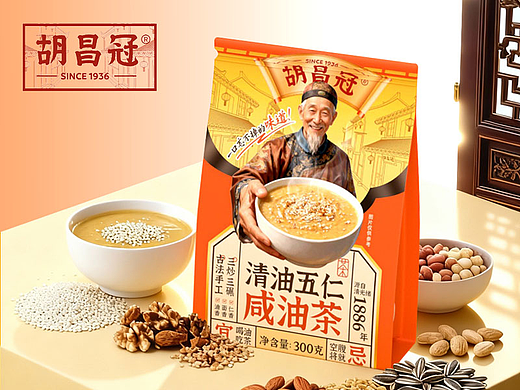 胡昌冠咸油茶包装设计｜源自清光绪的一碗国民早茶