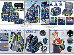 书包拍摄亚马逊TikTok拍摄文具跨境电商设计