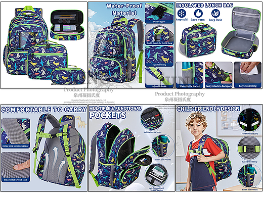 书包拍摄亚马逊TikTok拍摄文具跨境电商设计