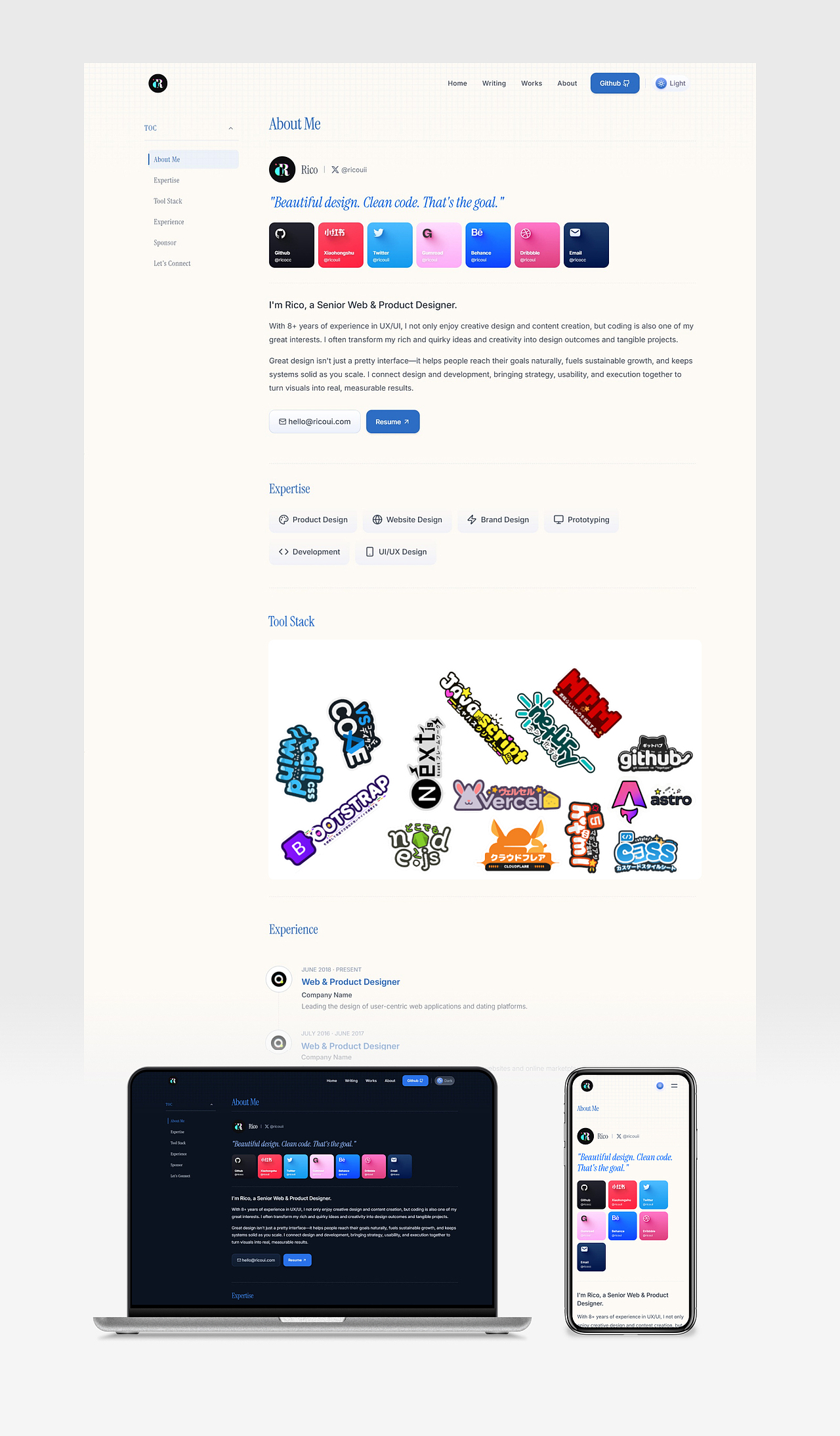 设计师的作品集网站